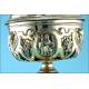 French ciborium in solid sterling silver. XIX Century. Favier