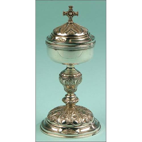 Solid Silver Ciborium, France, XIX Century.