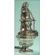 Censer and Naveta in silver plated bronze. France. Late 19th or Early 20th Century.