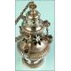 Censer and Naveta in silver plated bronze. France. Late 19th or Early 20th Century.