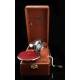 Impressive Suitcase Gramophone in perfect working order. USSR, 30's