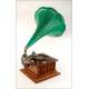 horn gramophone in Excellent Condition and Working. Central Europe, Circa 1915