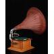 Very nice working horn gramophone. Central Europe, Circa 1915