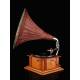 Very nice working horn gramophone. Central Europe, Circa 1915