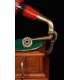 Antique horn gramophone of Classical Stylized Design. Central Europe, Circa 1920