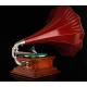 Impressive HMV Monarch horn gramophone. Deluxe Edition. England, Circa 1915