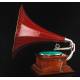 Impressive HMV Monarch horn gramophone. Deluxe Edition. England, Circa 1915