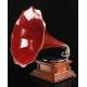 Impressive HMV Monarch horn gramophone. Deluxe Edition. England, Circa 1915