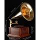 Antique horn gramophone in excellent condition. Central Europe, Circa 1915