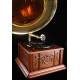 Antique horn gramophone in excellent condition. Central Europe, Circa 1915