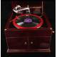 Impressive Mahogany Gramophone "His Master's Voice" in perfect working order. Circa 1915