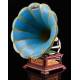 Beautiful and Luxurious Spanish horn gramophone His Master's Voice. Barcelona, ca. 1910