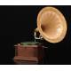 Antique Thorens horn gramophone. Central Europe, Circa 1910, in good working order.