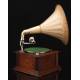 Antique Thorens horn gramophone. Central Europe, Circa 1910, in good working order.