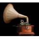 Antique Thorens horn gramophone. Central Europe, Circa 1910, in good working order.