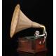 Antique Thorens horn gramophone. Central Europe, Circa 1910, in good working order.