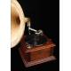 Antique Thorens horn gramophone. Central Europe, Circa 1910, in good working order.