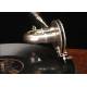 Antique Thorens horn gramophone. Central Europe, Circa 1910, in good working order.