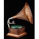 Magnificent HMV horn gramophone in excellent condition. Great Britain, 1905-10