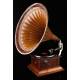 Magnificent HMV horn gramophone in excellent condition. Great Britain, 1905-10