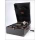 Antique Polydor Electrix Suitcase Gramophone. Works Very Well. England, 1930's