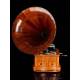 Precious horn gramophone with Inlaid Box, Working. Switzerland, 1910-15