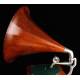 Precious horn gramophone with Inlaid Box, Working. Switzerland, 1910-15