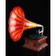 Spanish horn gramophone. His Master's Voice. Barcelona, 1910. In perfect working order.