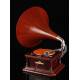 Spectacular Great Thorens horn gramophone. Switzerland, 1910. Working