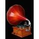 Spanish horn gramophone His Master's Voice. Barcelona, Circa 1915. Working