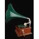 Magnificent Phrynis horn gramophone in perfect working order. Switzerland, Ca. 1915