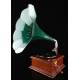 Magnificent Phrynis horn gramophone in perfect working order. Switzerland, Ca. 1915