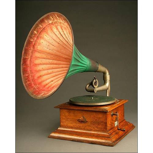 Gramophone His Master's Voice Intermediate Junior. Ca. 1910.Totally Original.