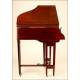 Extraordinarily rare Columbia Gramophone with Piano Form. Mahogany wood.