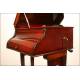 Extraordinarily rare Columbia Gramophone with Piano Form. Mahogany wood.