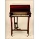 Extraordinarily rare Columbia Gramophone with Piano Form. Mahogany wood.