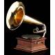 Antique His Master's Voice Monarch Junior Gramophone. USA, Circa 1904