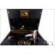 Antique His Master's Voice Gramophone in Working Suitcase. England, 1925-31