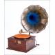 Antique horn gramophone in Excellent Condition. France, Circa 1920