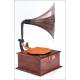 Antique horn gramophone in Excellent Condition. France, Circa 1920