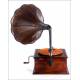 Antique horn gramophone in Excellent Condition. France, Circa 1920