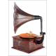 Antique horn gramophone in Excellent Condition. France, Circa 1920