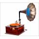 Antique horn gramophone in Excellent Condition. France, Circa 1920