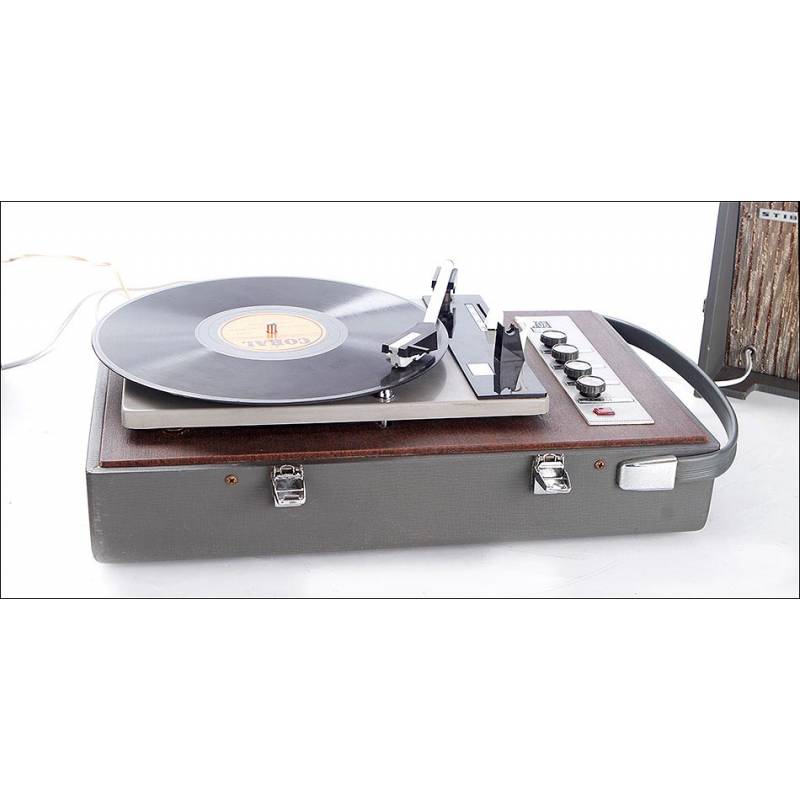 Authentic Pick Up, Stibert Suitcase Record Player in perfect working order.  Barcelona, 70's