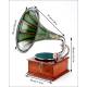 Antique Pathé 'Day and Night' Gramophone in very good working order. France, 1910