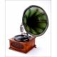 Antique Pathé 'Day and Night' Gramophone in very good working order. France, 1910