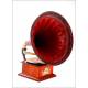 Antique horn gramophone with Spectacular Sound. Central Europe, Circa 1910