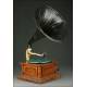 Ideal French Horn Gramophone. Year 1915. In perfect working order.