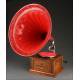 Fantastic German horn gramophone. Circa 1910. Working very well.