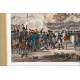 Beautiful Antique Engraving with Scene of the Battle of Ratisbon. France, 1820.